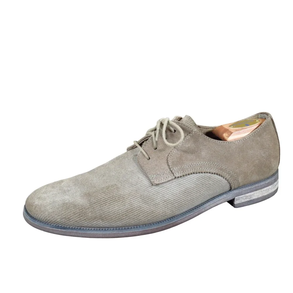Stacy Adams Dickinson Mens Oxford Shoes Size‎ 10.5 Dress Tan Suede Corduroy